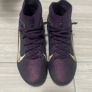 Nike Kids Purple and Gold Mbappe soccer cleats!!!!
